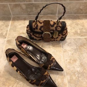 Coach cheetah shoes and purse-EXCELLENT condition